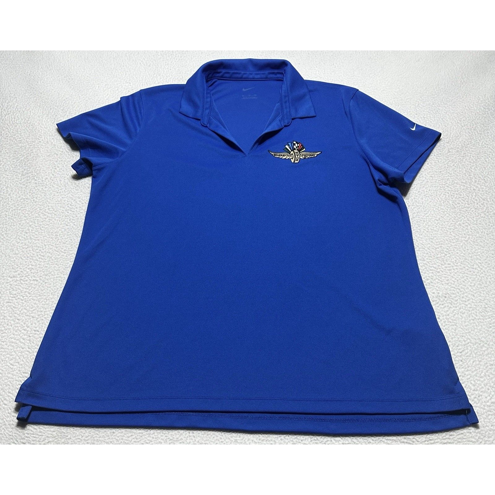 Indianapolis Motor Speedway Nike Polo Xl Indy 500 Racing Golf Shirt Blue